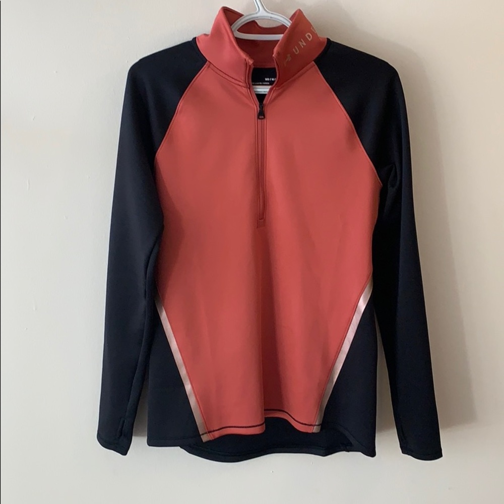 Long sleeve UnderArmour athletic top.